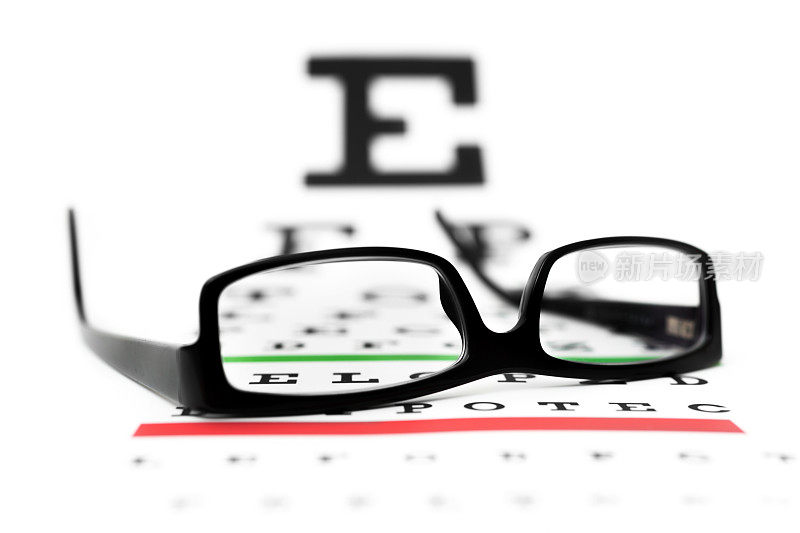 斯奈伦视力检查表上的眼镜