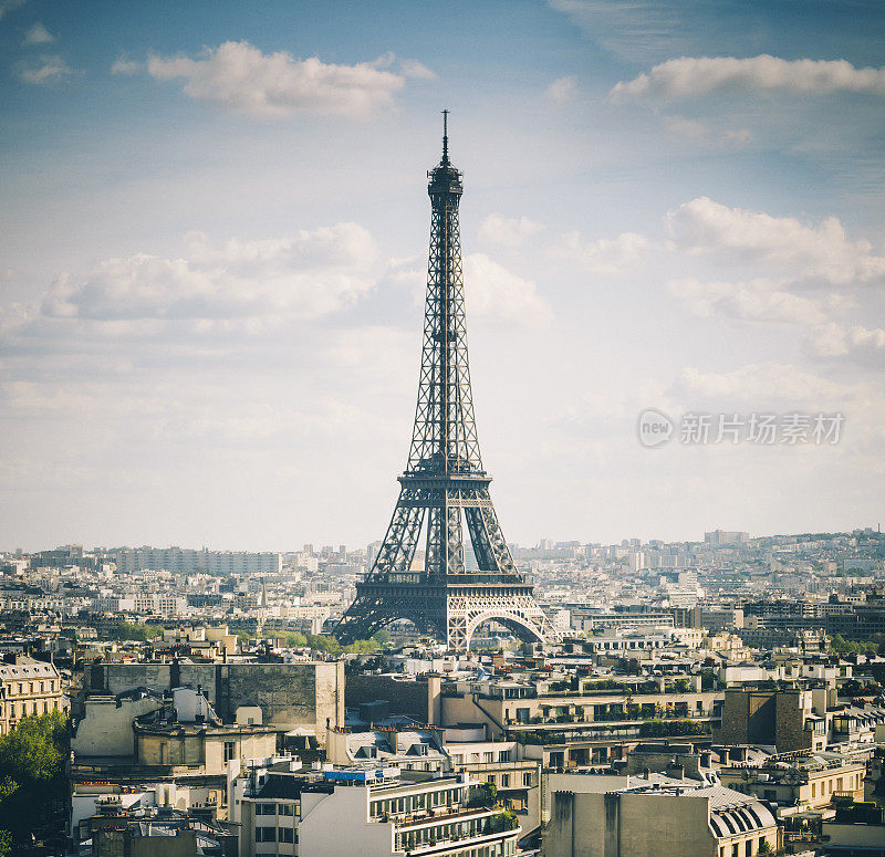 巴黎的城市景观和埃菲尔铁塔
