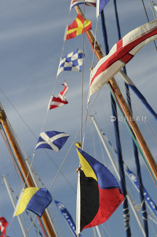 航海semaphor旗帜。