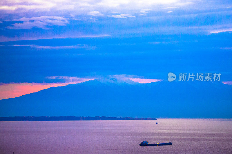 塞萨洛尼基《暮光之城》的海景