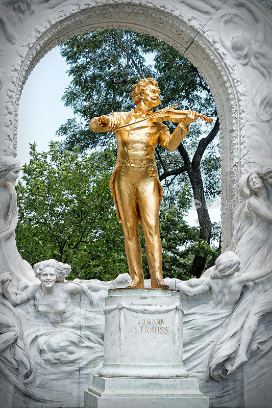 奥地利维也纳的约翰·施特劳斯雕像