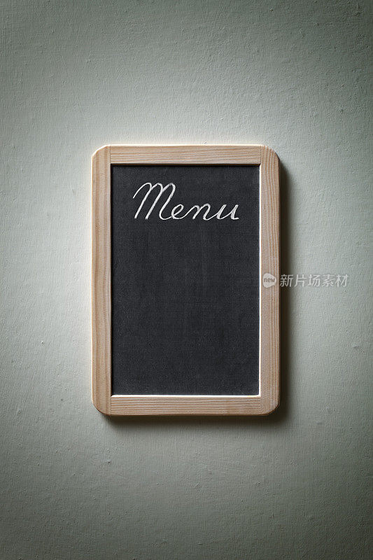 菜单在黑板上