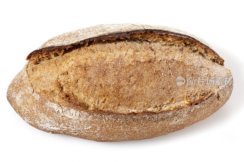 一片法国黑面包小圆面包