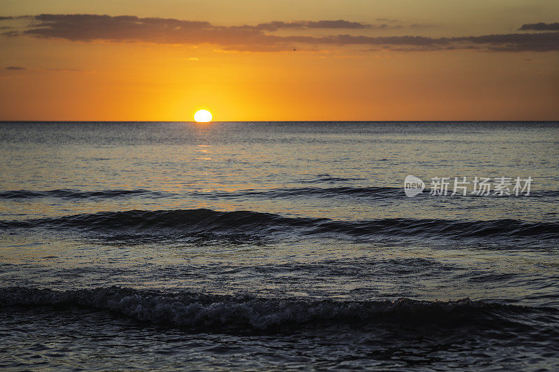 海滩的日落