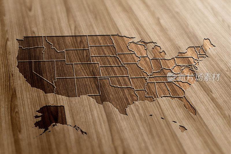 美国木材地图