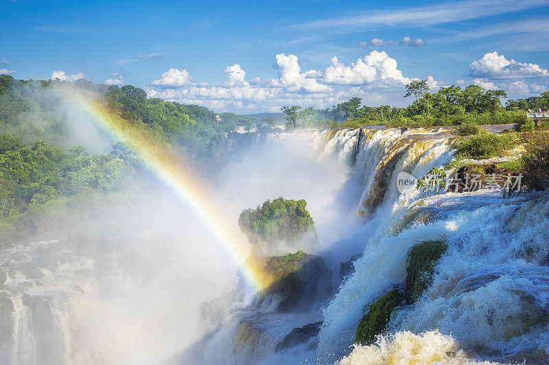 伊瓜苏瀑布，位于阿根廷和巴西交界处