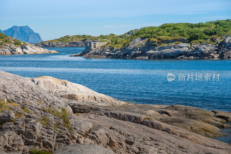 挪威，挪威罗浮敦群岛的日落风景