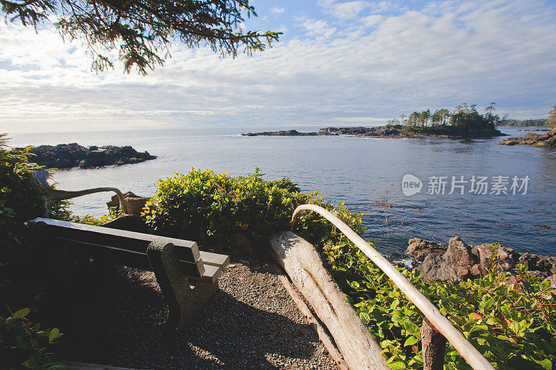 沿野生太平洋步道的海洋景观，Ucluelet