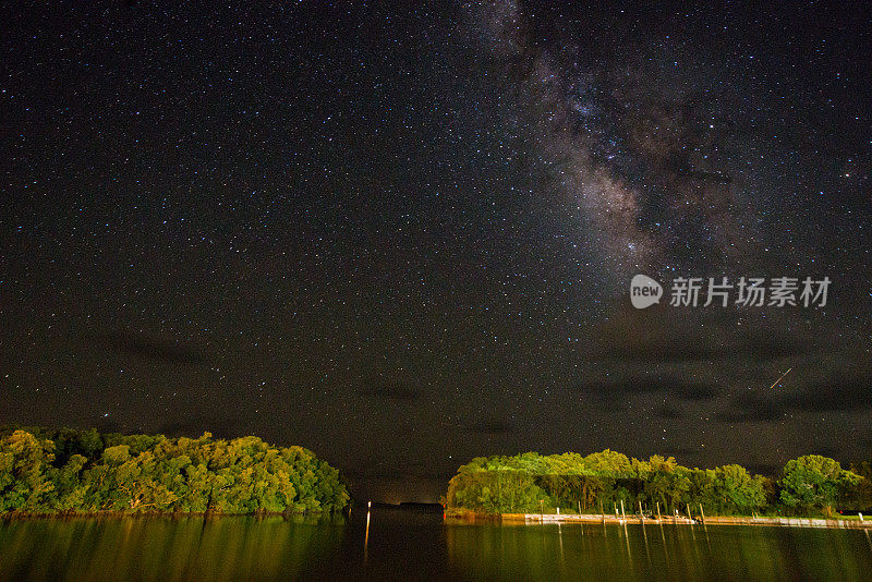 佛罗里达大沼泽地上空的银河景观