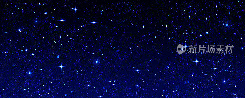 星空中的星光，星空，星群，外太空，太空，星星散射，科学，天文学，蓝色，黑色，梯度