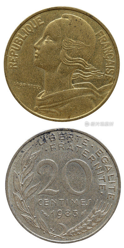 20生法郎硬币
