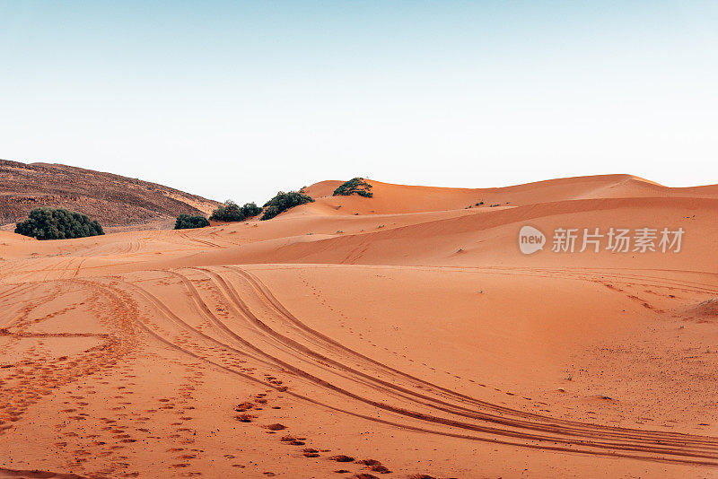 merzouga沙漠中的沙丘