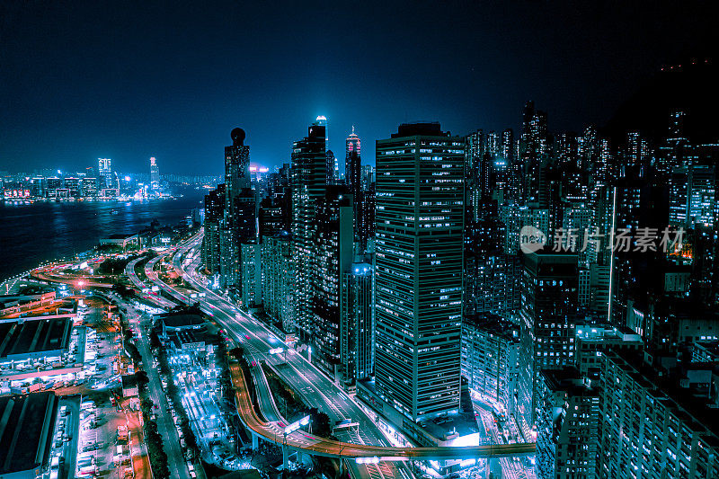 香港岛的夜景