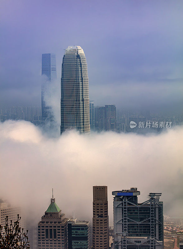 春天的浓雾笼罩着国际金融公司和国际商会