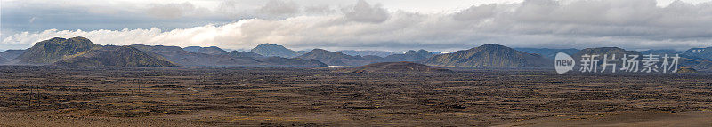 冰岛Landmannalaugar附近美丽多彩的火山全景照片