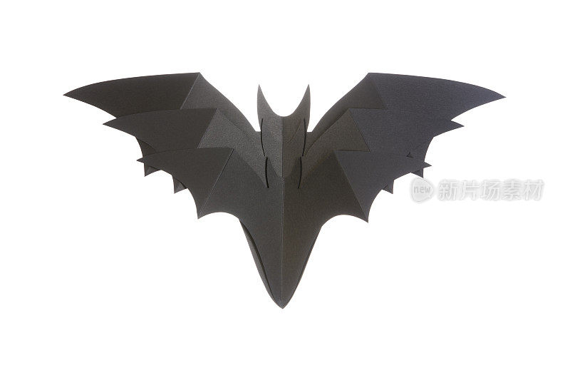 白色背景上的黑色蝙蝠玩具