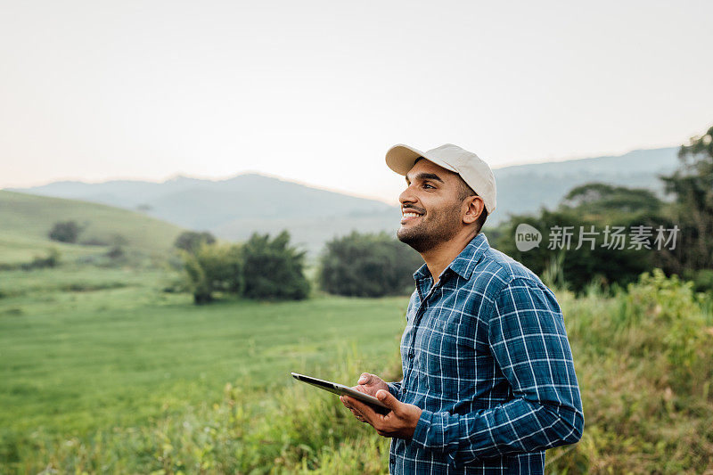 一个沉思的农学家的肖像