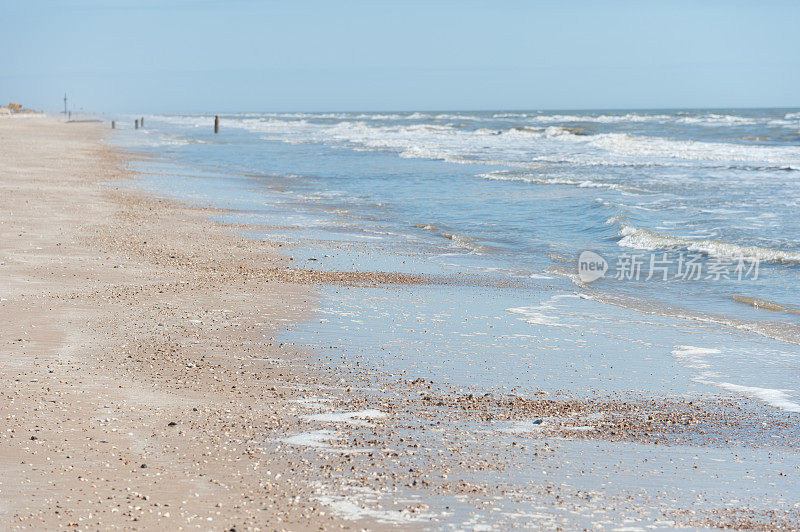 德克萨斯海岸的海浪