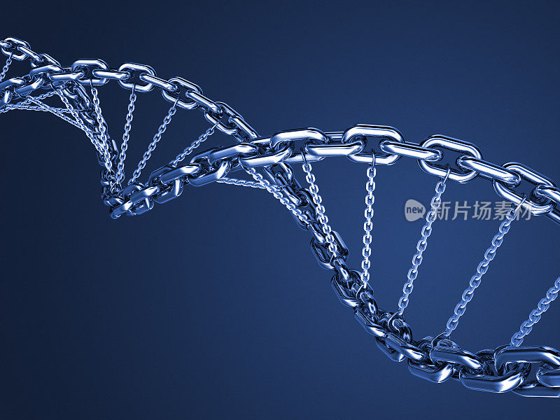蓝色的DNA链