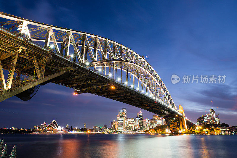 全景日落照片悉尼港