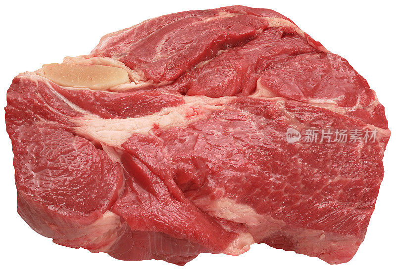 烤牛肉孤立在白色