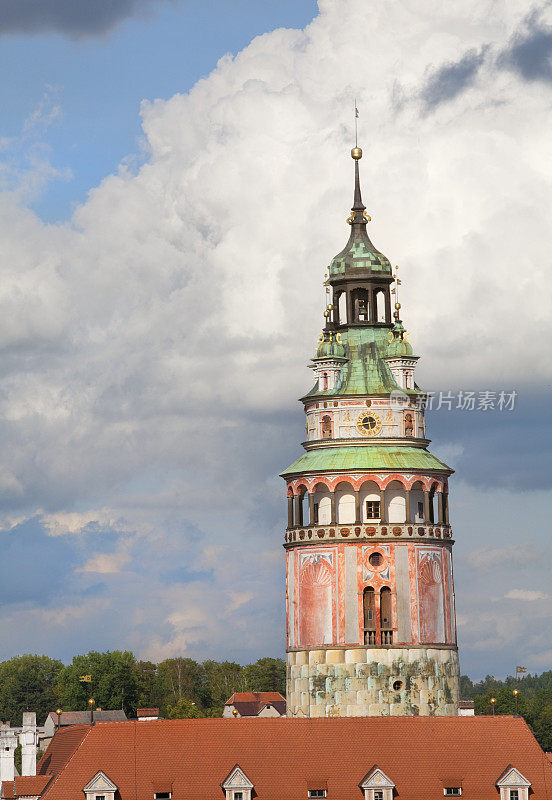 捷克克鲁姆洛夫的钟楼