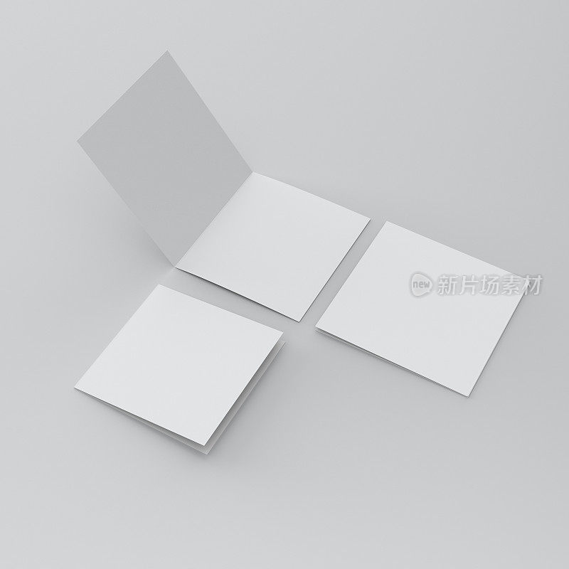 方形空白传单或小册子