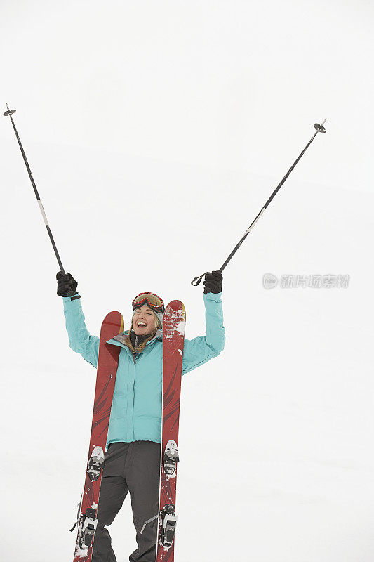 女人滑雪板