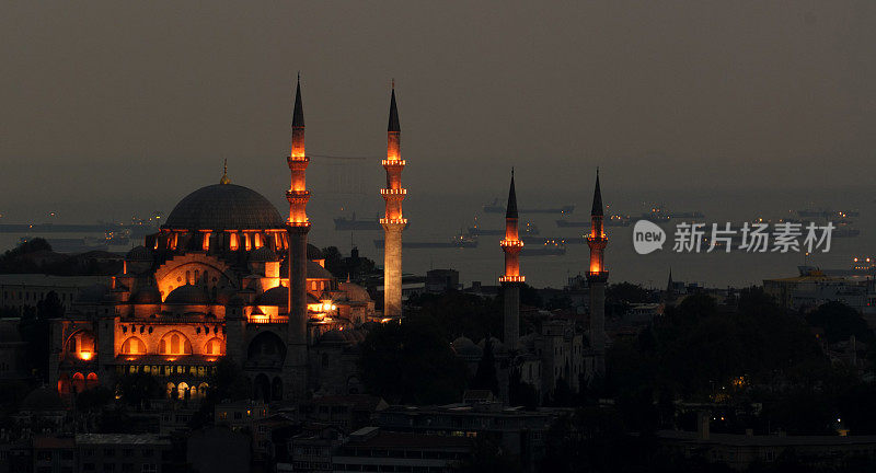 伊斯坦布尔的Suleymaniye清真寺