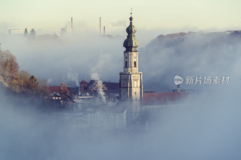 Burghausen，德国，巴伐利亚，历史小镇