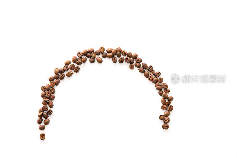 咖啡豆做成的半圆