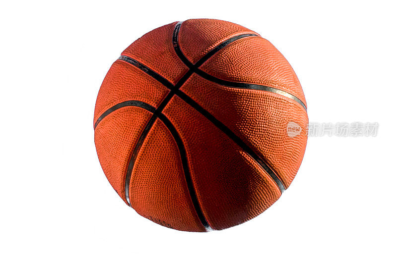 橙色篮球在白色的背景。