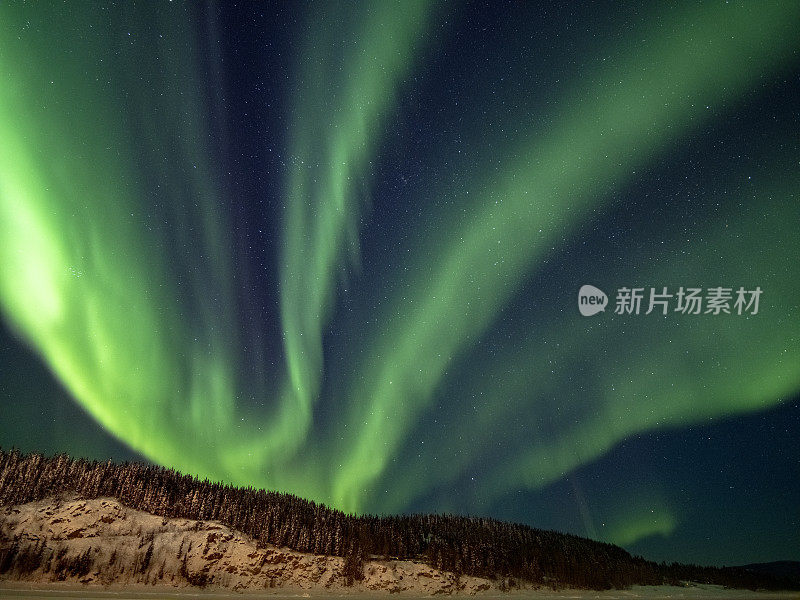 北极光，加拿大育空地区