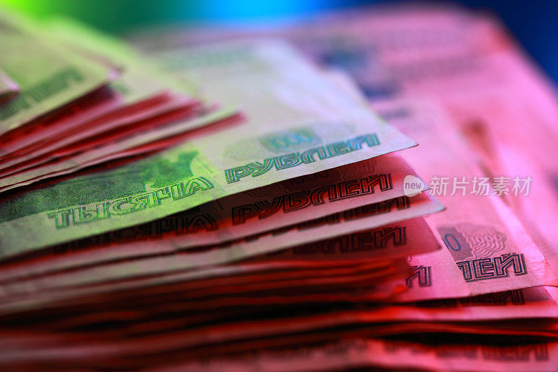 俄罗斯thousand-ruble钞票