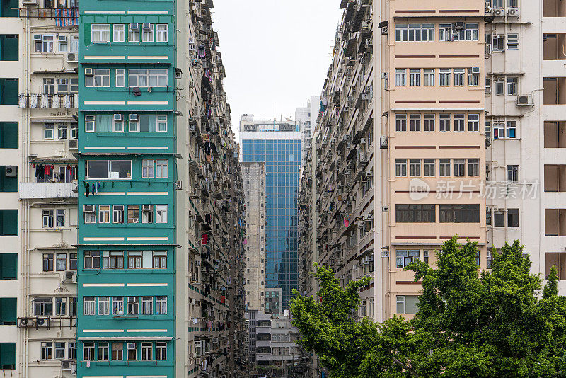 香港九龙半岛大角咀的住宅大厦