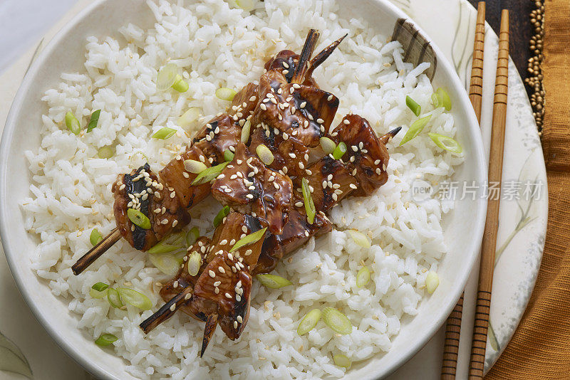 菠萝烤鸡串