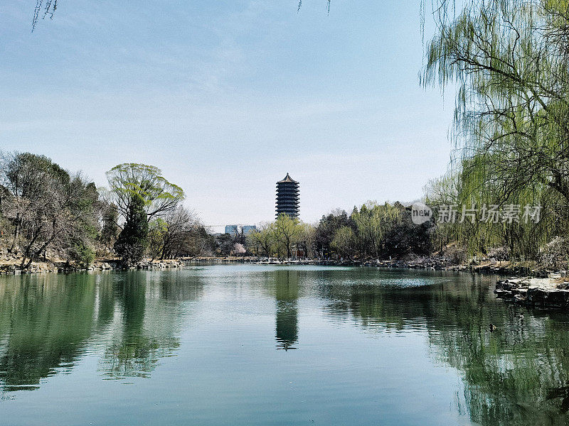 博雅塔和未名湖，北京大学