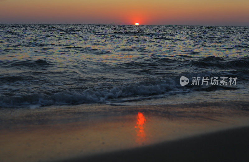 夕阳海景