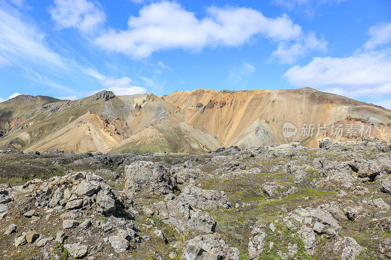 冰岛的火山景观