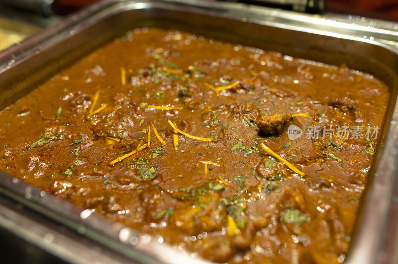 鸡肉咖喱食物库存照片