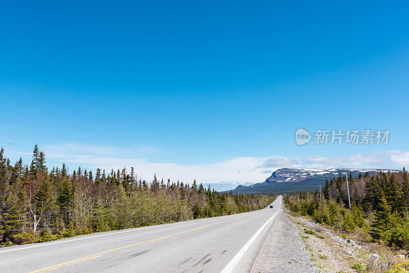 加拿大纽芬兰和拉布拉多省圣劳伦斯湾NL-430高速公路的景色
