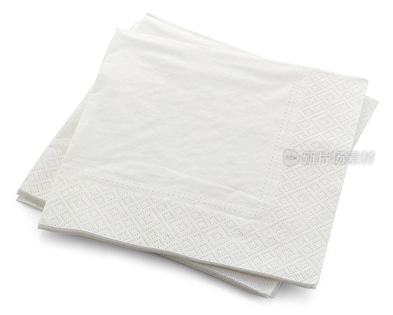 白色的餐巾纸