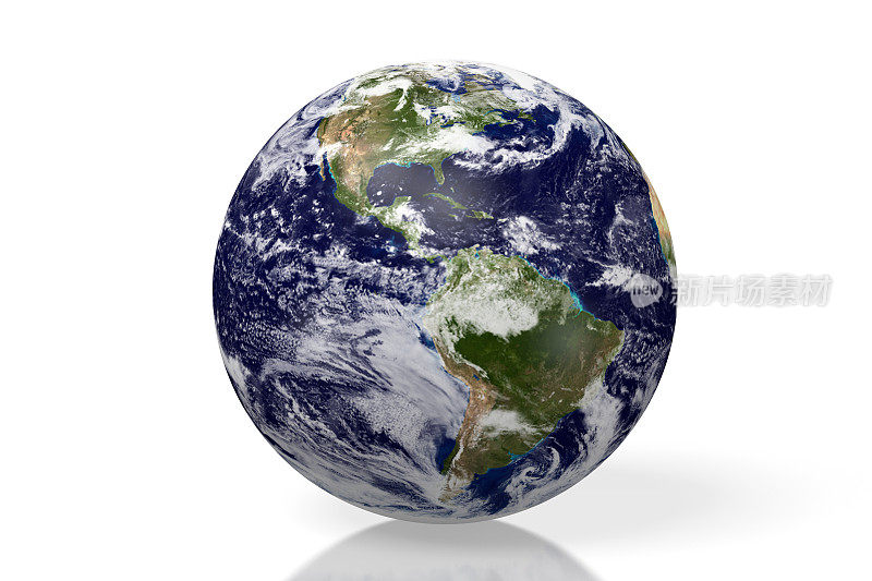 3D地球概念-南美和北美方面