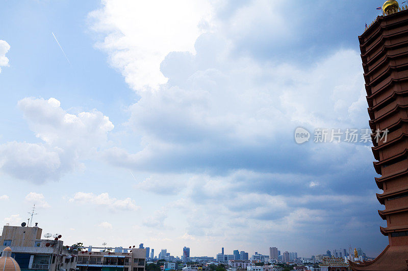 曼谷上空的雷暴云