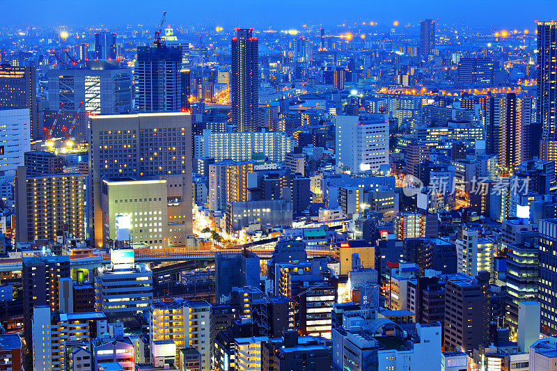 日本大阪的夜晚