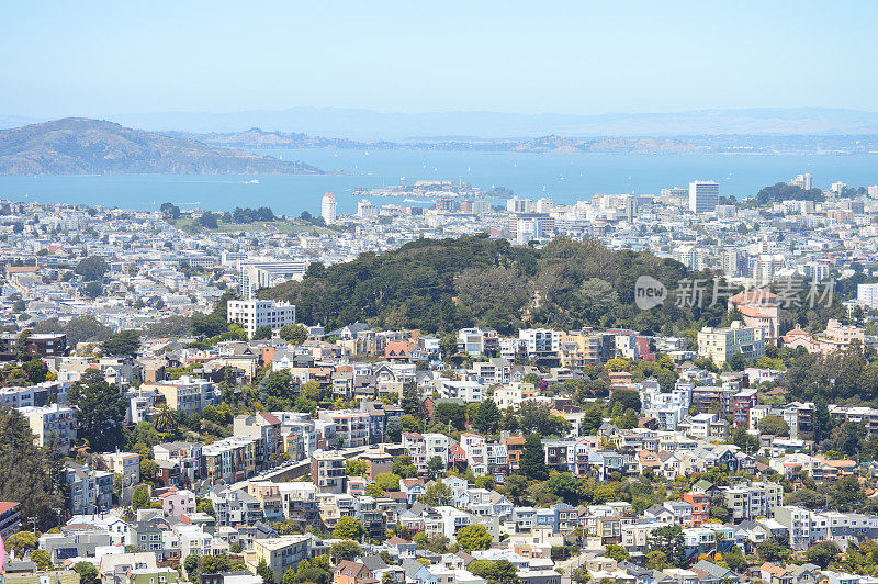 来自双峰的旧金山城市空间