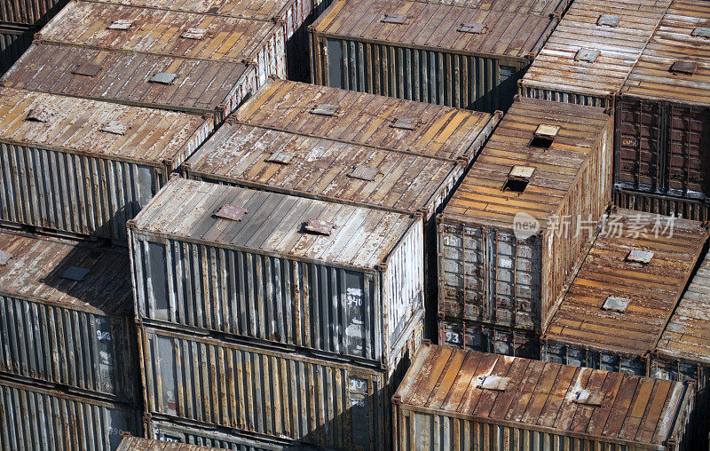 俄罗斯海运集装箱在圣彼得堡商埠