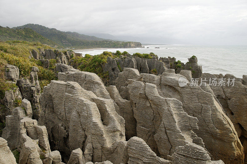 Punakaki煎饼岩石