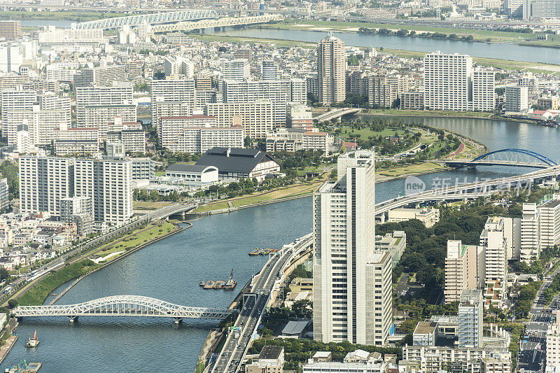 东京市景-堤道大桥