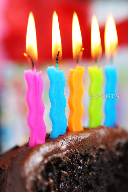 生日蛋糕和蜡烛